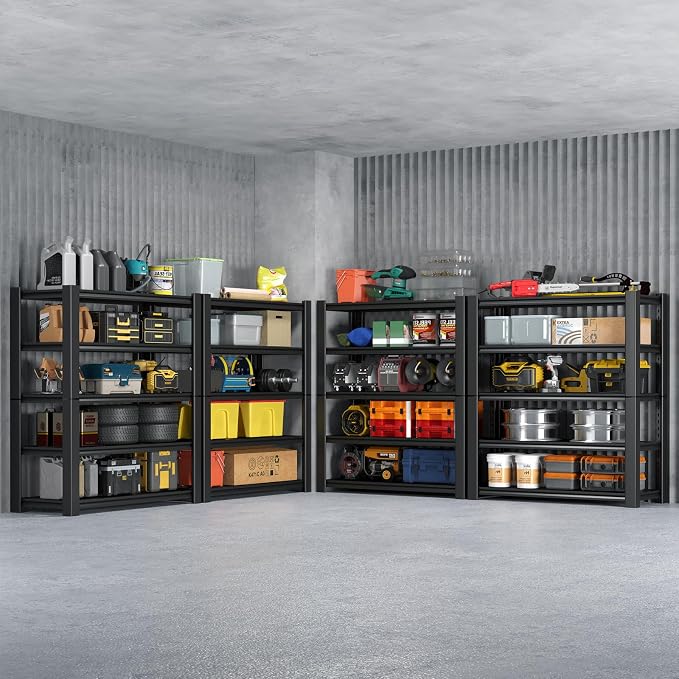 Heavy Duty 5-Tier Garage Storage Shelving Unit, Boltless Metal Rack by WOZBUD