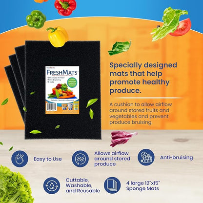 Bluapple FreshMats, Refrigerator Bin Liner, Fridge Drawer Mats, Crisper Life - Image 2