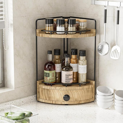 2-Tier Corner Bathroom Counter Organizer - Image 2