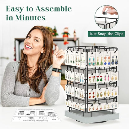 EsLuker.ly Rotating Earring Display Holder Stand - Image 4