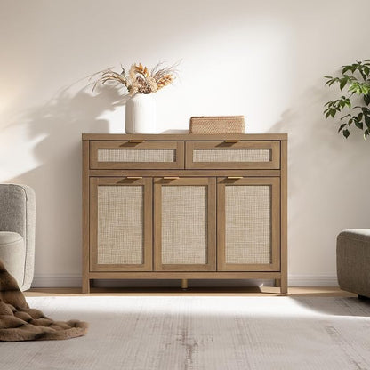 SICOTAS Rattan Sideboard Buffet Cabinet - Image 8