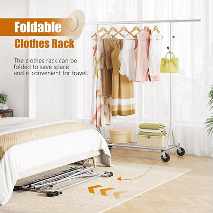 Heavy Duty Clothes Rack Load 530 lbs, Metal Rolling Clothing Rack - Image 9