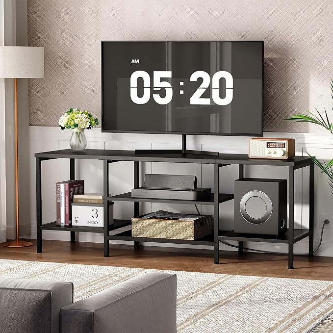 HOOBRO TV Stand with Power Outlets to 65 Inches, TV Console Table with Open - Image 8