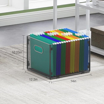 samstar Hanging File Organizer, Mesh File Folder Organizer File Crate File - Image 3