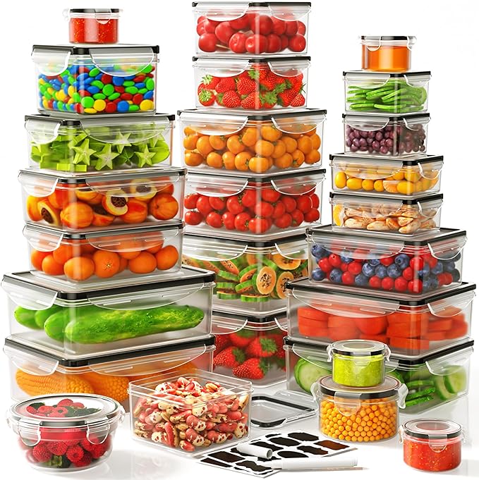 52 PCS Food Storage Containers Set by JSCARES