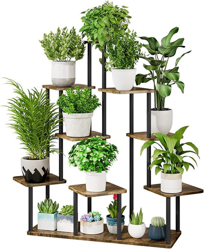 AZERPIAN Plant Stand 9 Tier Indoor Metal Flower Shelf by AZERPIAN