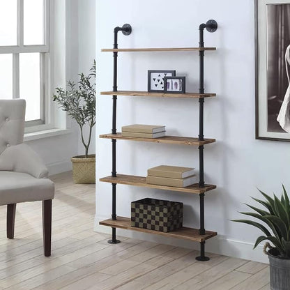 Industrial Pipe Multi Shelves Wall Mount Living Room Bar Floating Shelf 24 - Image 3