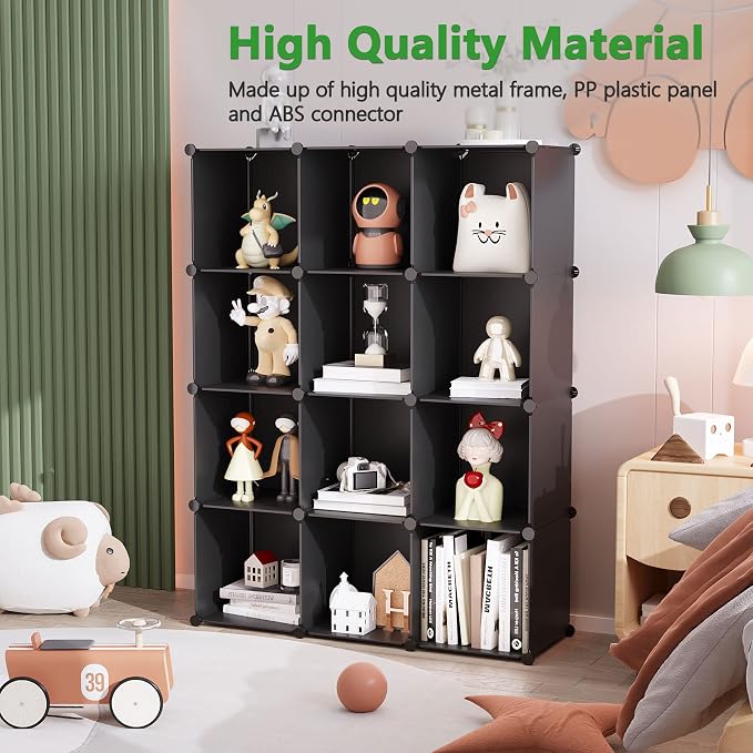 C&AHOME Cube Storage Organizer, 12-Cube Shelves Units, Closet Cabinet, DIY - Image 3