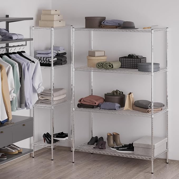 24" Deep x 48" Wide x 74" Height Wire Shelving Kit | 4-Tier | NSF Commercial - Image 6