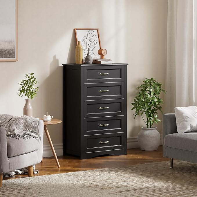 Gizoon 5 Drawer Dresser, for Clothes, Living Room - Image 3