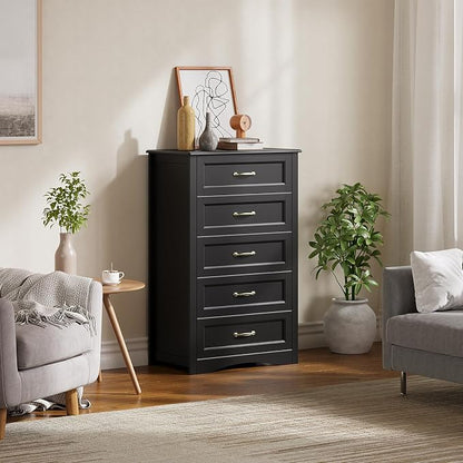 Gizoon 5 Drawer Dresser, for Clothes, Living Room - Image 3
