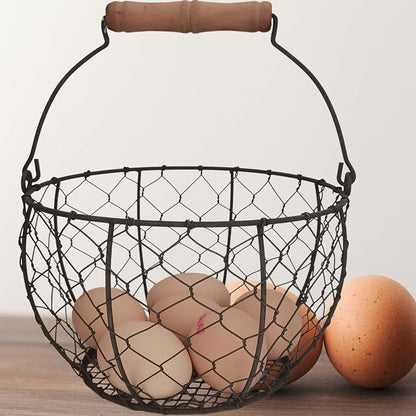 TAIANLE. Farmhouse Wire Egg Basket by TAIANLE