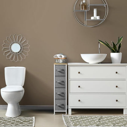 Sorbus Narrow Dresser with 4 Drawers - Image 7