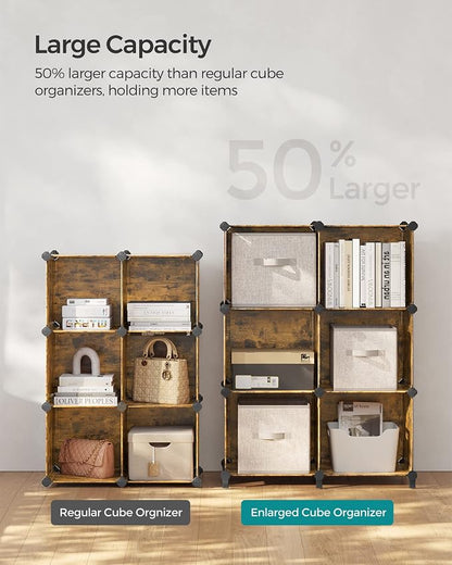 SONGMICS 6 Cube Storage Organizer, Modular Bookshelf, DIY Closet Organizers and - Image 3