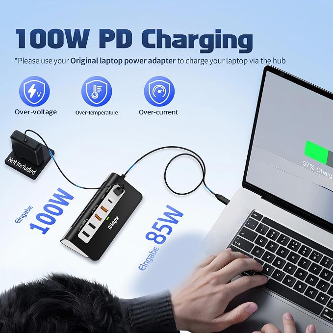 intpw USB C Hub, P9 PRO USB C Hub Multiport Adapter - Image 5