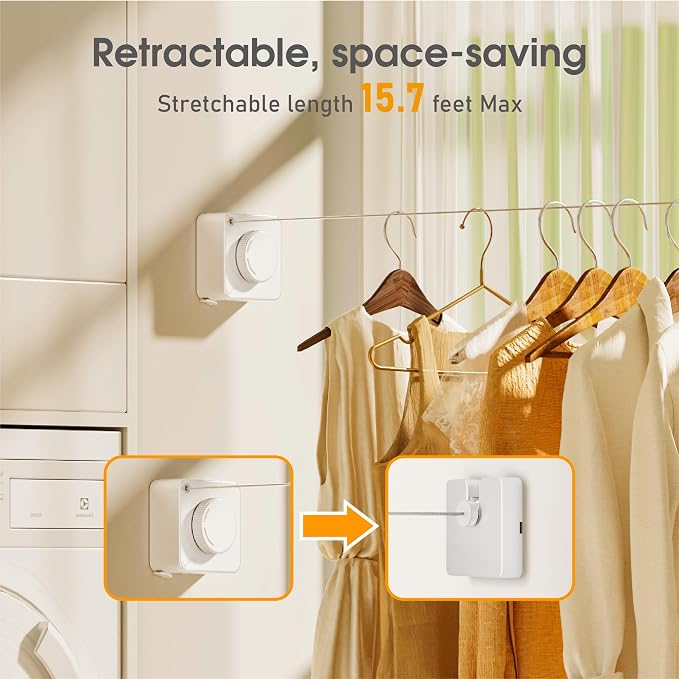 Retractable Heavy Duty Clothesline - Image 2