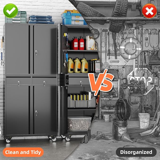 Aobabo Metal Garage Storage Cabinet - Image 6