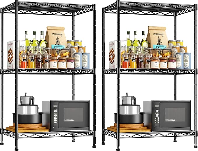 DurayLoly 3-Tier Narrow Shelf Adjustable Storage Rack by Durayloly