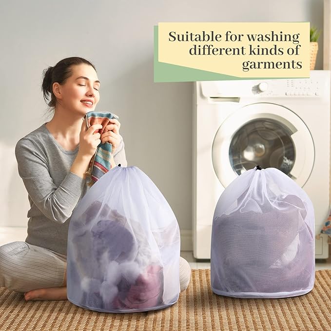 48 Pcs 24 * 32 Inches Fine Mesh Laundry Bag - Image 4