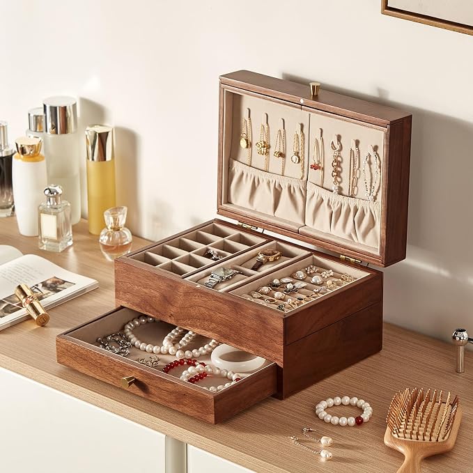 CHOSIN Black Walnut Wooden Jewelry Box - Image 8