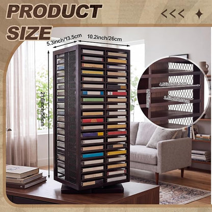 Ripeng Cassette Tape Holder Rotatable Cassette Storage 360 Degree Cd Tower - Image 2