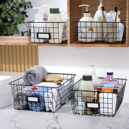 6 Pack Wire Baskets for Pantry Organization and Storage, Kitchen Organizer - Image 5
