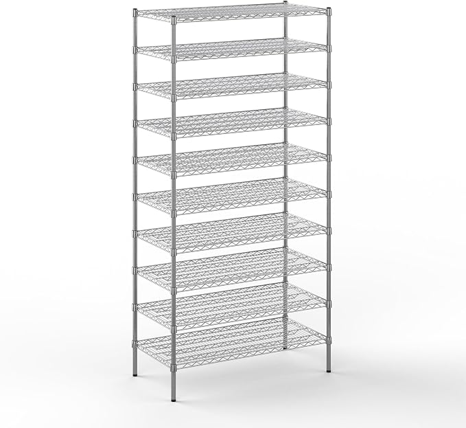 21" Deep x 42" Wide x 86" Height Wire Shelving Kit | 10-Tier | NSF Commercial by Regal+Altair
