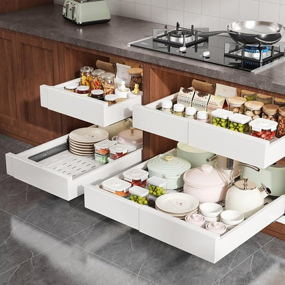 2 Pack Pull Out Cabinet Organizer Expandable Width and Depth, Slide Out Drawers - Image 7