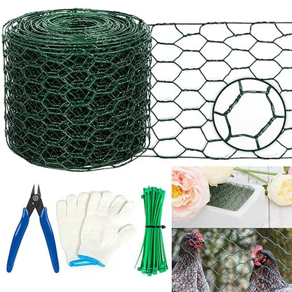 Floral Wire Netting, 4 x 394 Inch Flower Mesh Netting, Chicken Wire by WESTBAY