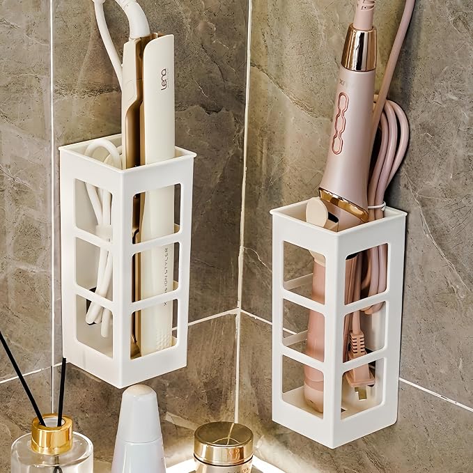 2 Set Hair Tool Organizer Wall Mount, Hanging Bathroom Hair Tool Organizer - Image 8