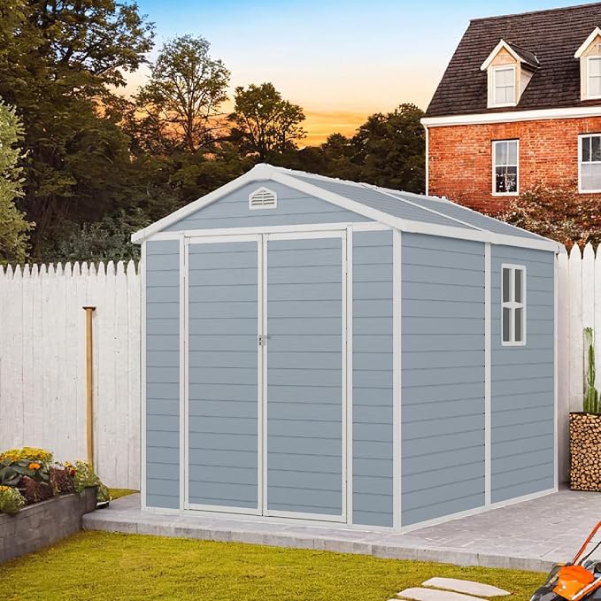 Outdoor Storage Shed, 8X6 FT Resin Shed - Image 2