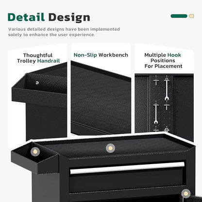 Greenvelly Tool Chest, 5-Drawer Rolling Tool Chest - Image 5