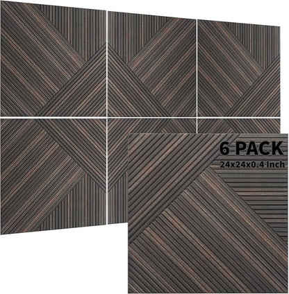 TO-TH Acoustic Wall Panels, 6 Pack Total Size 72 x 48 Inches, Self-Adhesive by Unknown