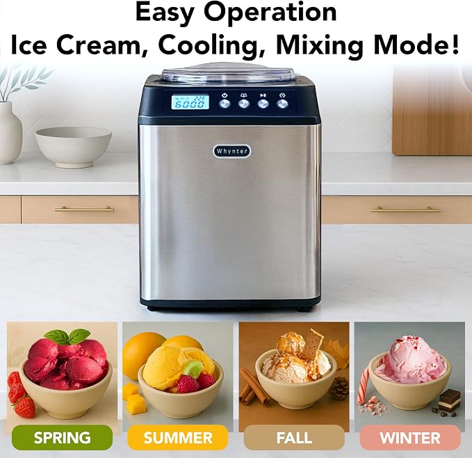 Whynter Ice Cream Maker Machine Automatic 2.1 Qt. Upright - Image 4