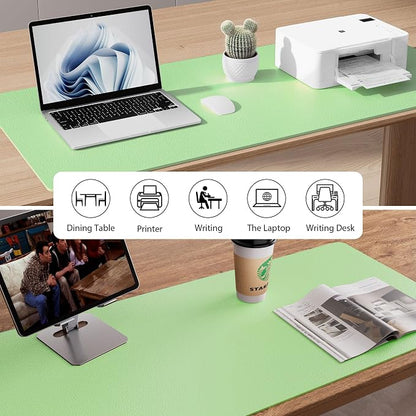 Aothia Leather Desk Pad Protector, Mouse Pad, Office Desk Mat, Non-Slip PU - Image 5
