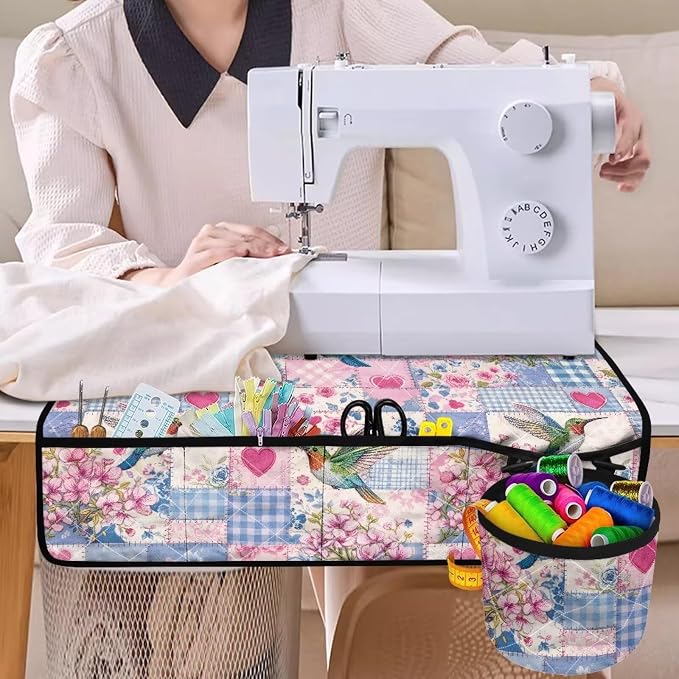 Hummingbird Patchwork Sewing Machine Mat Sewing Machine Carrying Pad Non Slip - Image 4
