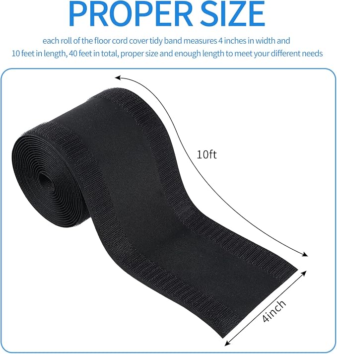 WILLBOND Carpet Cord Cover Cable Grip Floor Cover Cable Protector Management - Image 2