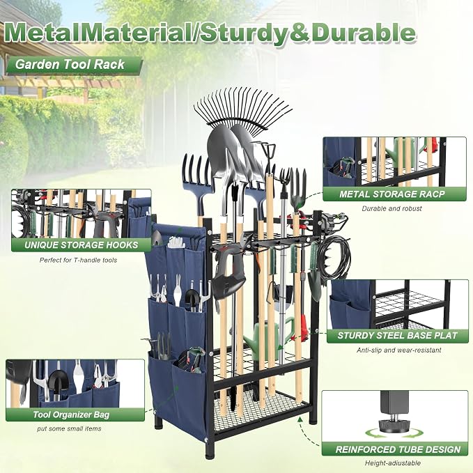 Garden Tool Organizer, Garden Yard Tool Rack - Image 4