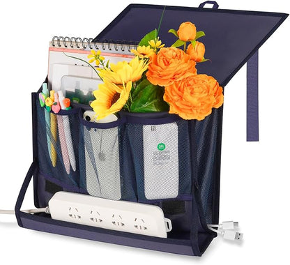 Bedside Storage Organizer with Power Strip Holder and Adjustable Straps Bed by Retyion