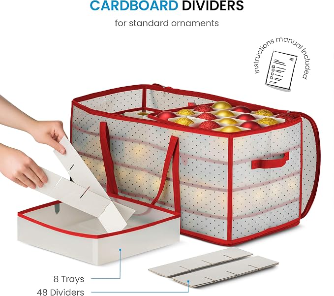 ZOBER Christmas Ornament Storage Box - Image 3