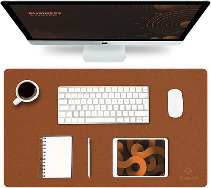 K KNODEL Small Office Leather Desk Mat, Mouse and Keyboard Pad, Computer and by K+KNODEL