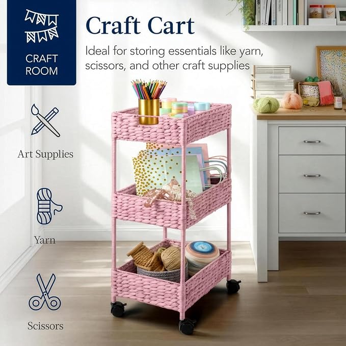 Best Choice Products 3-Tier Water Hyacinth Rolling Nursery Caddy w/Wheels - Image 7