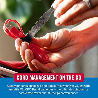 Velcro Brand Reusable Cable Ties – Mens Stocking Stuffers 2025, 100 Pack 6 Inch - Image 4