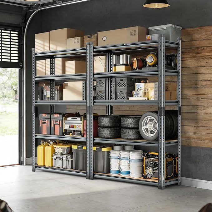 Storage Shelves, 2450LBS Heavy Duty Shelves - Image 6