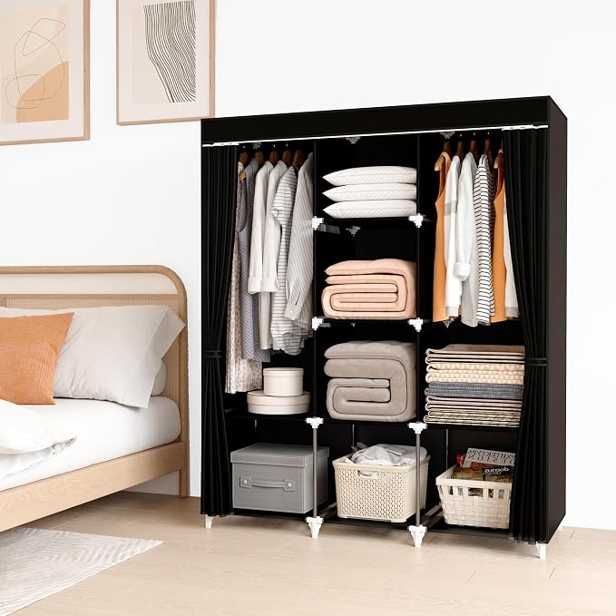 Portable Closet, 51 Inch Wardrobe Closet - Image 2