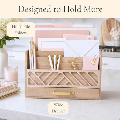 BLU MONACO | Wooden Mail Organizer - Image 5