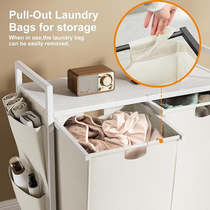 WOWLIVE Double Laundry Hamper - Image 5
