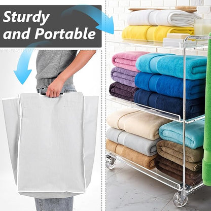 3 Pack Large Laundry Sorter Replacement Bags, Light Gray, 600D Oxford Cloth - Image 7