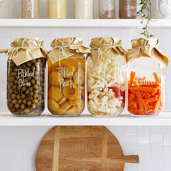 1 Gallon Square Glass Storage Jars - Image 4