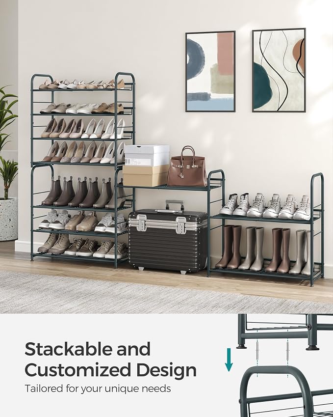 SONGMICS Shoe Rack, 4 Tier Shoe Organizer - Image 3